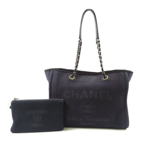 CHANEL CC SHW Deauville Tote Bag Canvas