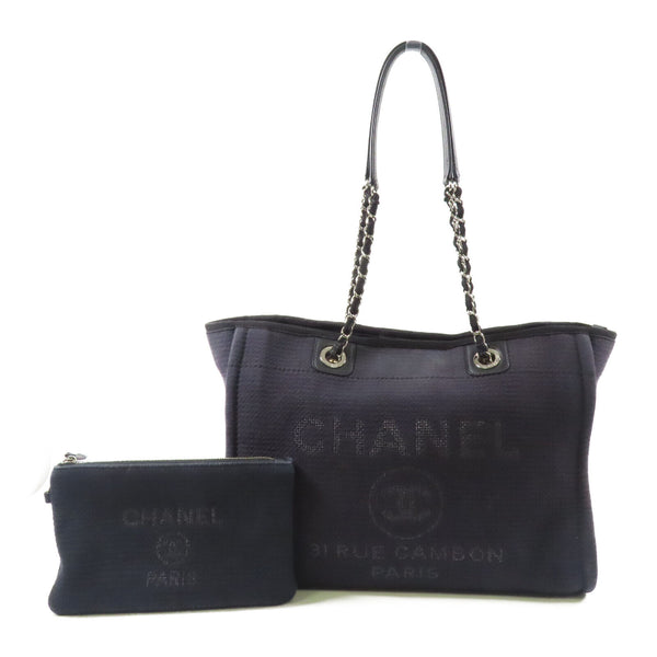 CHANEL CC SHW Deauville Tote Bag Canvas