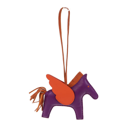 HERMES Rodeo Pegase MM Charm Veau Swift Anemone/Red