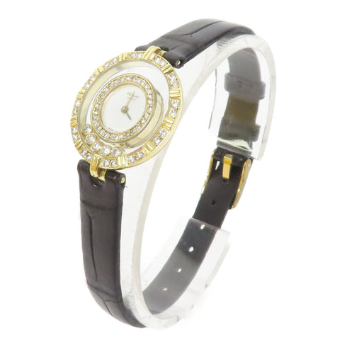 Chopard Happy Diamonds Quartz Watch 20/5682 18K Yellow Gold White
