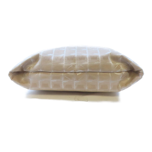 CHANEL CC SHW New Travel Line Tote Bag Shoulder Handbag Nylon Beige