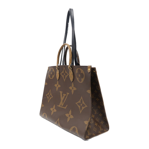 LOUIS VUITTON LV GHW On The Go GM 2 Way Bag M44576 Monogram Giant Reverse Brown