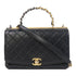 CHANEL Quilted CC GHW SHW 2 Way Shoulder Bag AS1755 Lambskin Leather Black