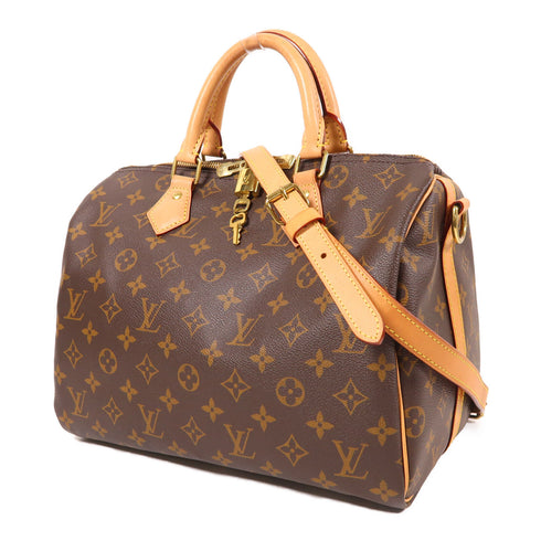 LOUIS VUITTON LV GHW Speedy Bandouliere 30 2 Way Bag M41112 Monogram Brown