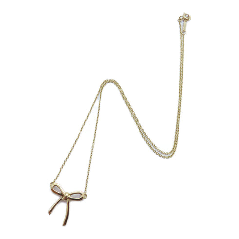 TIFFANY&CO Bow Necklace 18K Pink Gold