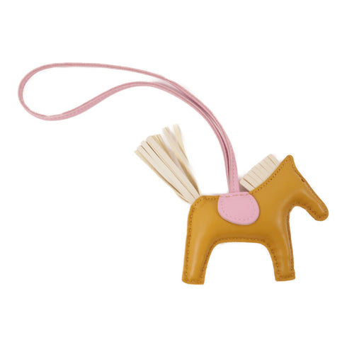 HERMES Rodeo PM Charm Veau Swift Leather Sesame Brown Pink
