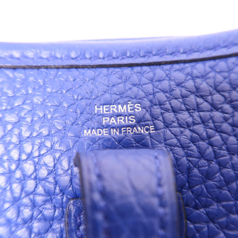 HERMES SHW Evelyne TPM Shoulder Bag Clemence Leather Bleu Pale