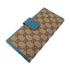 GUCCI GG GHW Long Wallet Canvas 231841 Brown/Blue