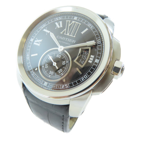 CARTIER Calibre de Cartier Automatic Watch W7100014 Stainless Steel Black