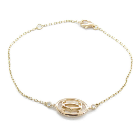 CARTIER Double C de Cartier Diamond Blaceret 18K Rose Pink Gold 2.8g