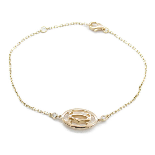 CARTIER Double C de Cartier Diamond Blaceret 18K Rose Pink Gold 2.8g