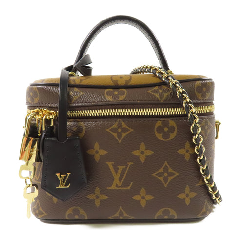 LOUIS VUITTON LV GHW Vanity PM 2 Way Shoulder Bag M45165 Monogram Reverse Brown