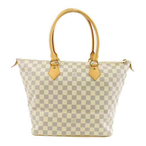 LOUIS VUITTON LV GHW Saleya MM Shoulder Tote Bag Handbag N51185 Damier Azur