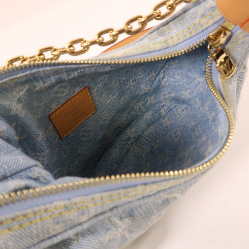 LOUIS VUITTON LV GHW Denim Loop Shoulder Bag M24846 Denim Blue