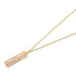 TIFFANY&CO T TWO Open Vertical Diamond Bar Pandent Necklace 18K Pink Gold 4.3g