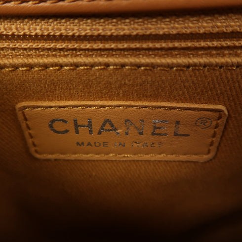 CHANEL CC SHW Chain Shoulder Bag Calfskin Leather Brown v2