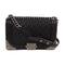 CHANEL Quilted SHW CC Le Boy 25 Chain Shoulder Bag Calfskin Leather A90423 Black