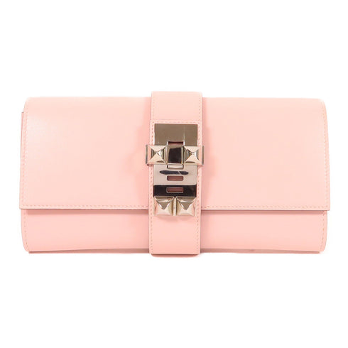 HERMES PHW CDC Medor Clutch Leather Rose Sakura