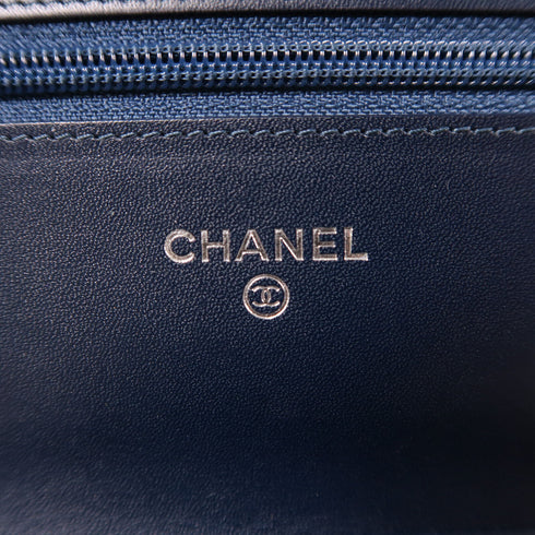 CHANEL CC SHW Wallet On Chain Shoulder Bag Calfskin Leather v1