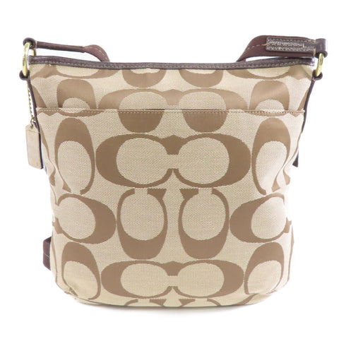 COACH GHW Shoulder Bag F21905 Canvas Brown