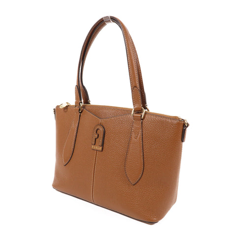 Furla GHW 2 Way Shoulder Bag WB00537 Calfskin Leather Brown