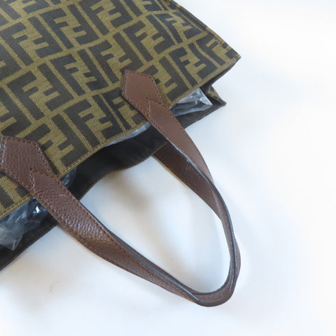 FENDI Zucca Tote Bag Handbag Shoulder Bag 8BH263-QOM Canvas Brown