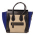 CELINE Micro Luggage Hand Bag Calfskin Leather/Suede Leather Black/Blue/Khaki
