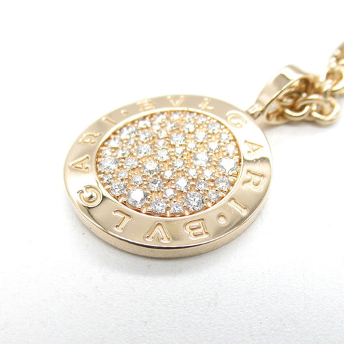 BVLGARI Bvlgari Pave Diamond Necklace pendant 18KPG Pink Rose Gold