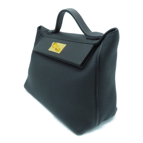 Hermes GHW 24/24 29cm Shoulder Handbag Noir 7093 TEST