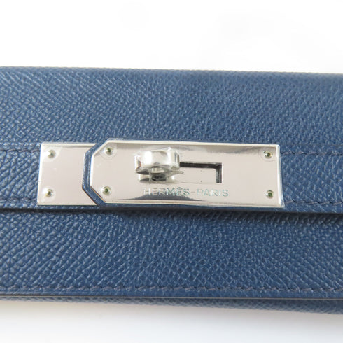 HERMES PHW Domino Set Epsom Leather Blue