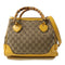 GUCCI GG GHW Diana 2 Way Shoulder Bag Handbag 308360 Canvas/Leather Brown/Yellow