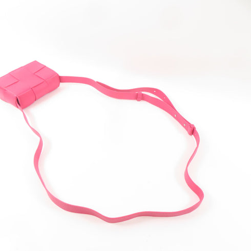 BOTTEGA VENETA BV Shoulder Bag Intrecciato Leather Pink