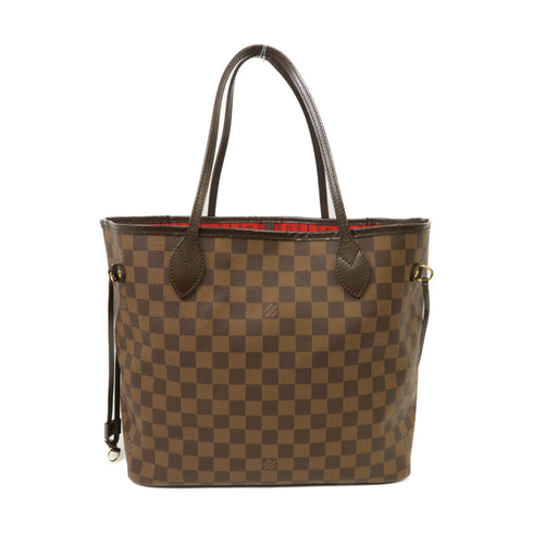 LOUIS VUITTON LV GHW Neverfull MM Tote Shoulder Bag N51105 Damier Ebene Brown
