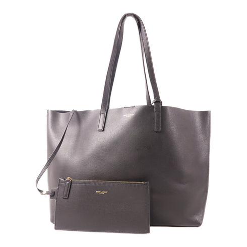 SAINT LAURENT YSL GHW Shoulder Tote Bag 394195 Calfskin Leather