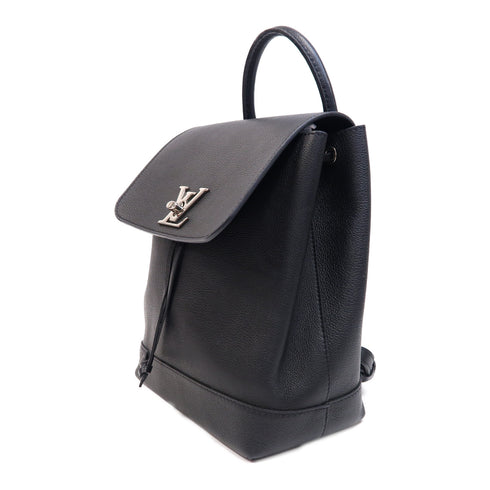 LOUIS VUITTON LV SHW Lock Me Backpack M41815 Calfskin Leather Black