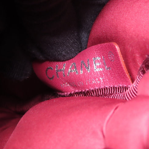 CHANEL CC SHW Chesterfield Backpack Calfskin Leather Black