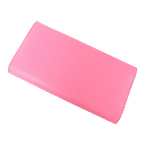 FENDI SHW Long Wallet Calfskin Leather Pink