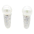 MIKIMOTO Diamond Pearl Earrings 18K White Gold