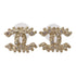 CHANEL CC Earrings A13/B Metal Gold