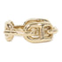 HERMES Scarf Ring Metal Gold