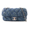 CHANEL CC SHW Chain Shoulder Handbag Nylon Blue
