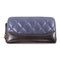 CHANEL Quilted CC SHW Wallet Calfskin Leather Navy/Black