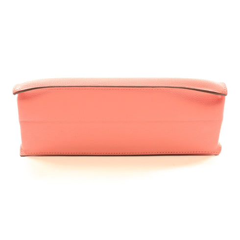 HERMES PHW Kelly Dance Shoulder Bag Evercolor Leather Rose D'ete Pink