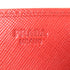 PRADA GHW Long Wallet 1M1132 Calfskin Leather Red