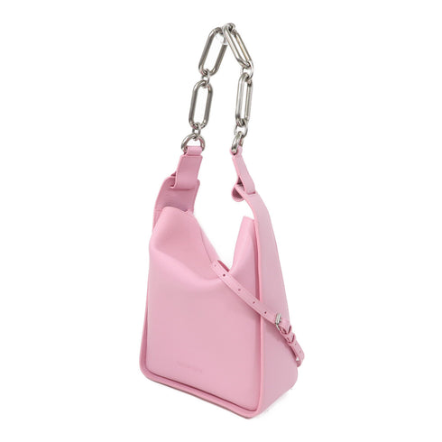 BALENCIAGA SHW 2 Way Shoulder Bag Calfskin Leather Pink