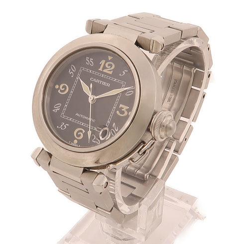 CARTIER Pasha C 2324 Automatic Watch Stainless Steel Black
