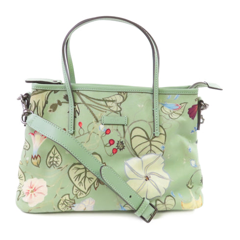 GUCCI GG Tote Bag Shoulder Bag Crossbody Canvas 353440 Green