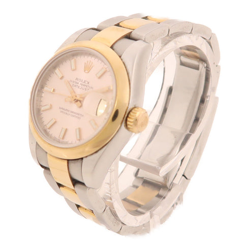 ROLEX Datejust Automatic Watch 179161 Stainless Steel/18K Rose Gold Pink