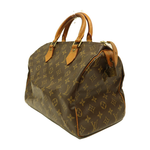 LOUIS VUITTON LV GHW Speedy 30 Handbag Boston Bag M41526 Monogram Brown v4