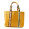 Tory Burch GHW Tote Bag Shoulder Bag Calfskin Leather Yellow